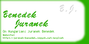 benedek juranek business card